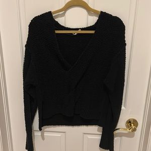 Free People black long sleeve sweater